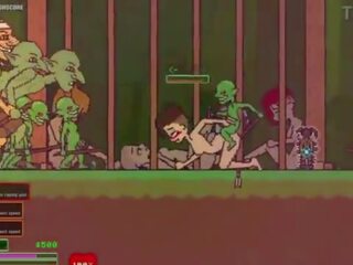 Captivity &vert; etapa 3 &vert; desnudo hembra survivor fights su camino a través de oversexed goblins pero fails y consigue follada duro deglución liters de corrida &vert; hentai juego gameplay p3