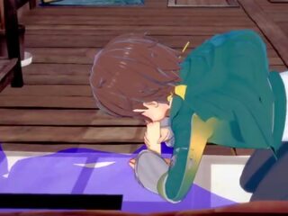 Konosuba yaoi - kazuma suhuvõtmine koos sperma sisse tema suu - jaapani aasia manga anime mäng täiskasvanud video gei